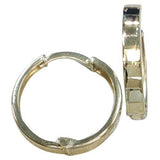 14 Karat Yellow Gold Textured Hoop Earrings