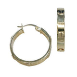 14 Karat Yellow Gold Screw Hoop Earrings