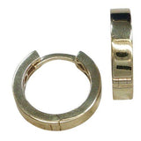 14 Karat Yellow Gold Plain Hoop Earrings
