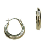 14 Karat Yellow Gold Small Tapered Hoop Earrings