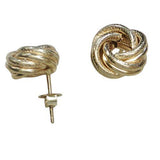 14 Karat Yellow Gold Love Knot Earrings