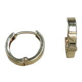 14 Karat Yellow Gold Plain Hoop Earrings