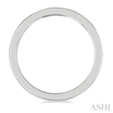 1/10 Ctw Flush Bezel Set Diamond Fashion Band in 10K White Gold