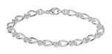 Sterling Silver No Rhodium Plated Fancy Link 7" Bracelet Tarnish Resistant