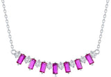 GF SS KRM JEWELRY
Brand: CLASSIC IMPORTS, INC
Sterling Silver Cubic Zirconia Pink Baguette Curved Bar 16+2" Necklace