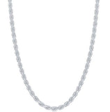 Sterling Silver Rhodium Plated 22