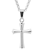 Sterling Silver Polished 12x16mm Cross with 18