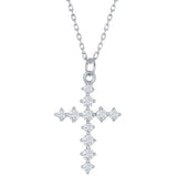 Sterling Silver Cubic Zirconia Cross 16