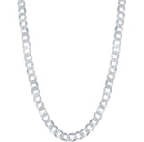 Sterling Silver 4.4mm Cuban Rhodium Plated 22