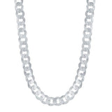 Sterling Silver 6.25mm Cuban Rhodium Plated 22