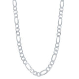 Sterling Silver Rhodium Plated 5.8MM Figaro 24