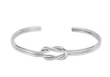Sterling Silver Knot Cuff Bracelet Size 7
