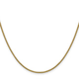 14K 20 inch 1.5mm Semi-Solid Round Box with Lobster Clasp Chain