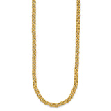 14k Polished Fancy 5mm Rolo Link 18 inch Necklace