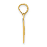 14K and White Rhodium Solid Enameled United Kingdom Flag Pendant