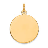 14K Round Disc Charm