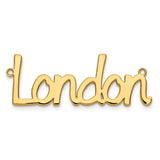 14k Yellow Gold Polished Name Plate