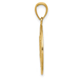 14k Polished and Satin Solid Saint Christopher Medal Pendant