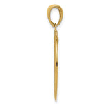 14k Polished Solid Saint Joseph Medal Oval Pendant