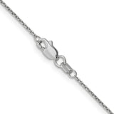 14K White Gold 24 inch .95mm Diamond-cut Cable with Lobster Clasp Chain