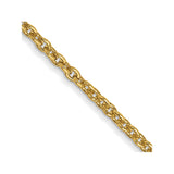 14K 24 inch 1.4mm Forzantine Cable with Lobster Clasp Chain