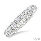 2.00 Ctw Round Cut Diamond Eternity Wedding Band in 14K White Gold