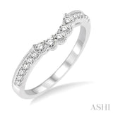 1/3 Ctw Round Cut Diamond Wedding Band in 14K White Gold