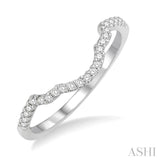 1/20 Ctw Round Cut Diamond Wedding Band in 14K White Gold