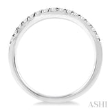 1/4 Ctw Round Cut Diamond Wedding Band in 14K White Gold