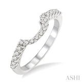 1/3 Ctw Round Cut Diamond Wedding Band in 14K White Gold