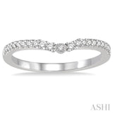 1/5 Ctw Round Cut Diamond Wedding Band in 14K White Gold