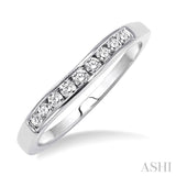 1/6 Ctw V Shape Round Cut Diamond Matching Wedding Band in 14K White Gold