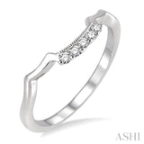 1/10 Ctw Round Cut Diamond Wedding Band in 14K White Gold