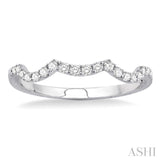 1/5 Ctw Round Cut Diamond Wedding Band in 14K White Gold