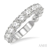 2 Ctw Lattice Round Cut Diamond Wedding Band in 14K White Gold