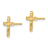 14k Madi K Crucifix Post Earrings