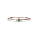 Love Knot Emerald and Diamond Bangle Bracelet