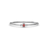 Love Knot Ruby and Diamond Bangle Bracelet