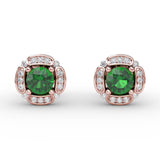 Vintage Channel Setting Stud Earrings 