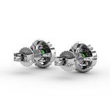 Vintage Channel Setting Stud Earrings 