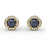 Vintage Channel Setting Stud Earrings 