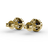 Vintage Channel Setting Stud Earrings 