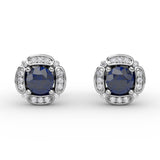 Vintage Channel Setting Stud Earrings 