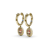 Dazzling Ruby and Diamond Drop Earrings