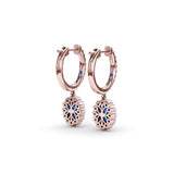 Dazzling Sapphire and Diamond Drop Earrings