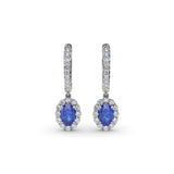 Dazzling Sapphire and Diamond Drop Earrings