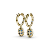 Dazzling Sapphire and Diamond Drop Earrings