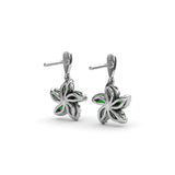 Emerald and Diamond Catalina Drop Earrings