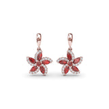 Ruby and Diamond Catalina Drop Earrings