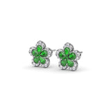 Magnolia Emerald and Diamond Earrings